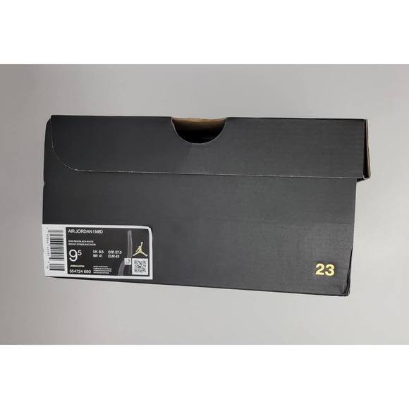 Nike Air Jordan 1 Mid Sneaker Reverse Bred Red Shoes Men's 9.5 544724-660 11W - Picture 9 of 10